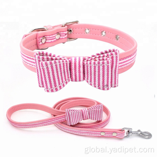 Collar And Leash Leather Pet Dog Collars Leash Training Dogs Collar Supplier